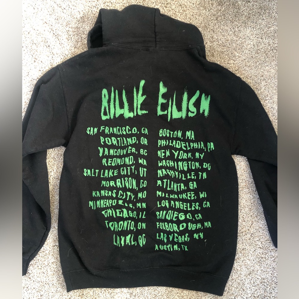 Billie Eilish concert merchandise hoodie